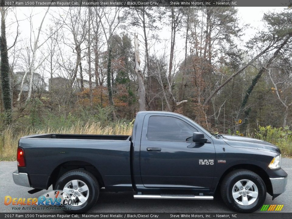 2017 Ram 1500 Tradesman Regular Cab Maximum Steel Metallic / Black/Diesel Gray Photo #6