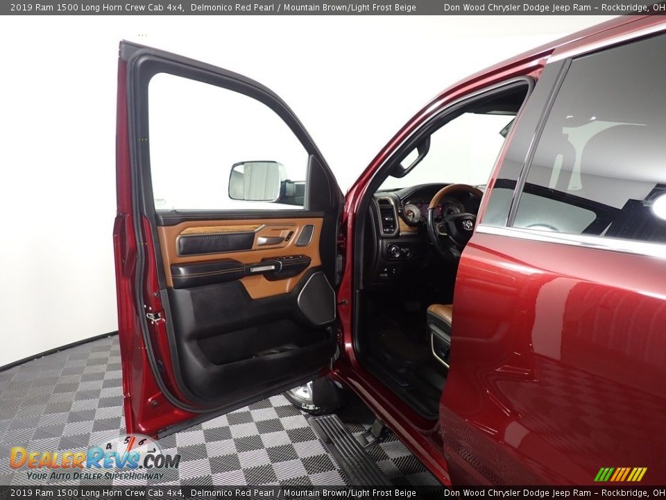 2019 Ram 1500 Long Horn Crew Cab 4x4 Delmonico Red Pearl / Mountain Brown/Light Frost Beige Photo #21