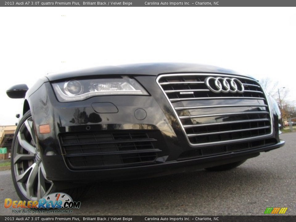 2013 Audi A7 3.0T quattro Premium Plus Brilliant Black / Velvet Beige Photo #2