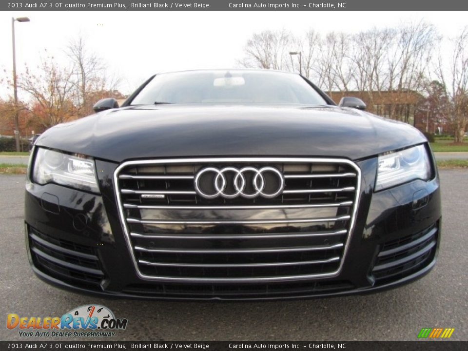 2013 Audi A7 3.0T quattro Premium Plus Brilliant Black / Velvet Beige Photo #4