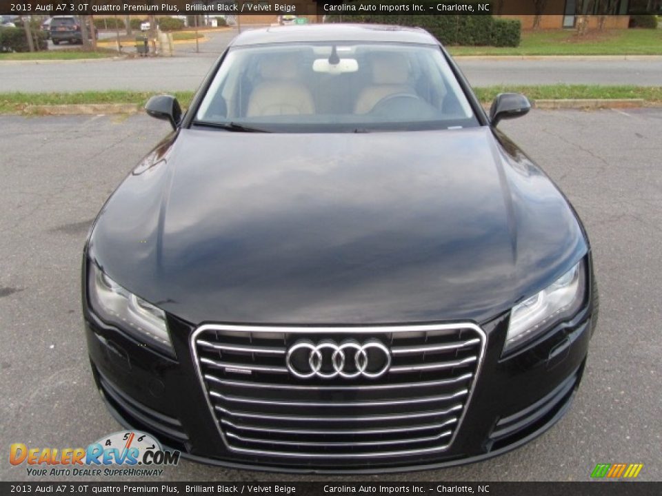 2013 Audi A7 3.0T quattro Premium Plus Brilliant Black / Velvet Beige Photo #5