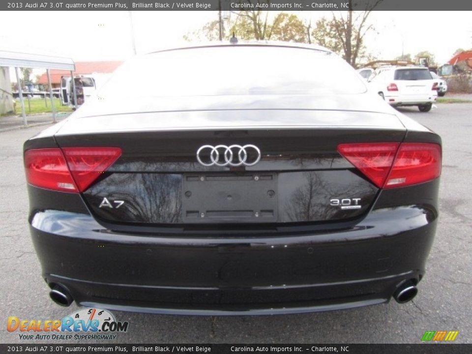2013 Audi A7 3.0T quattro Premium Plus Brilliant Black / Velvet Beige Photo #9