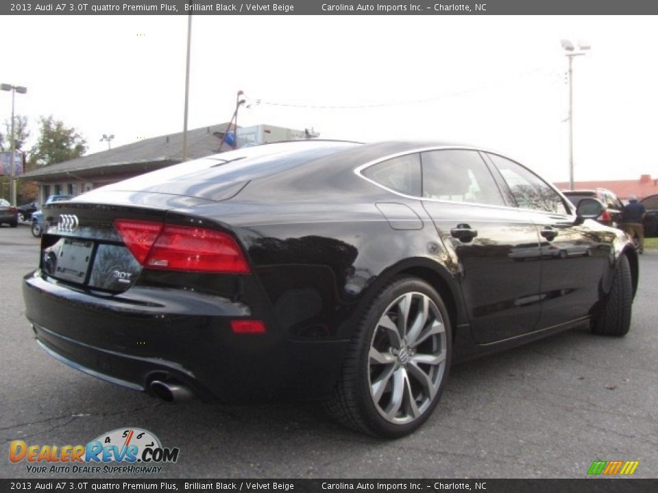 2013 Audi A7 3.0T quattro Premium Plus Brilliant Black / Velvet Beige Photo #10