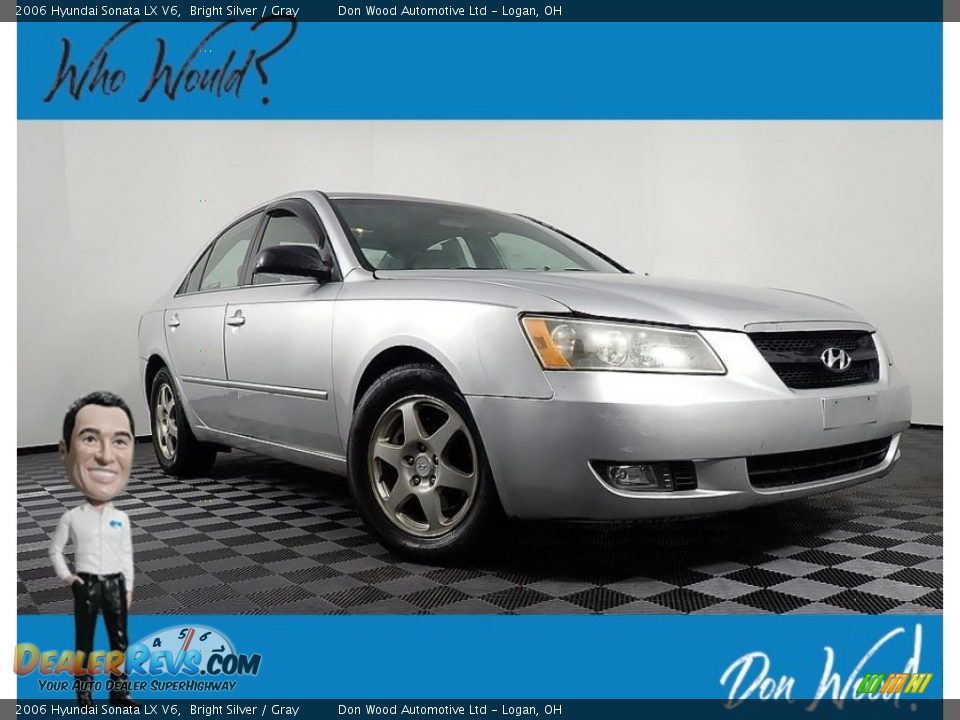 2006 Hyundai Sonata LX V6 Bright Silver / Gray Photo #1