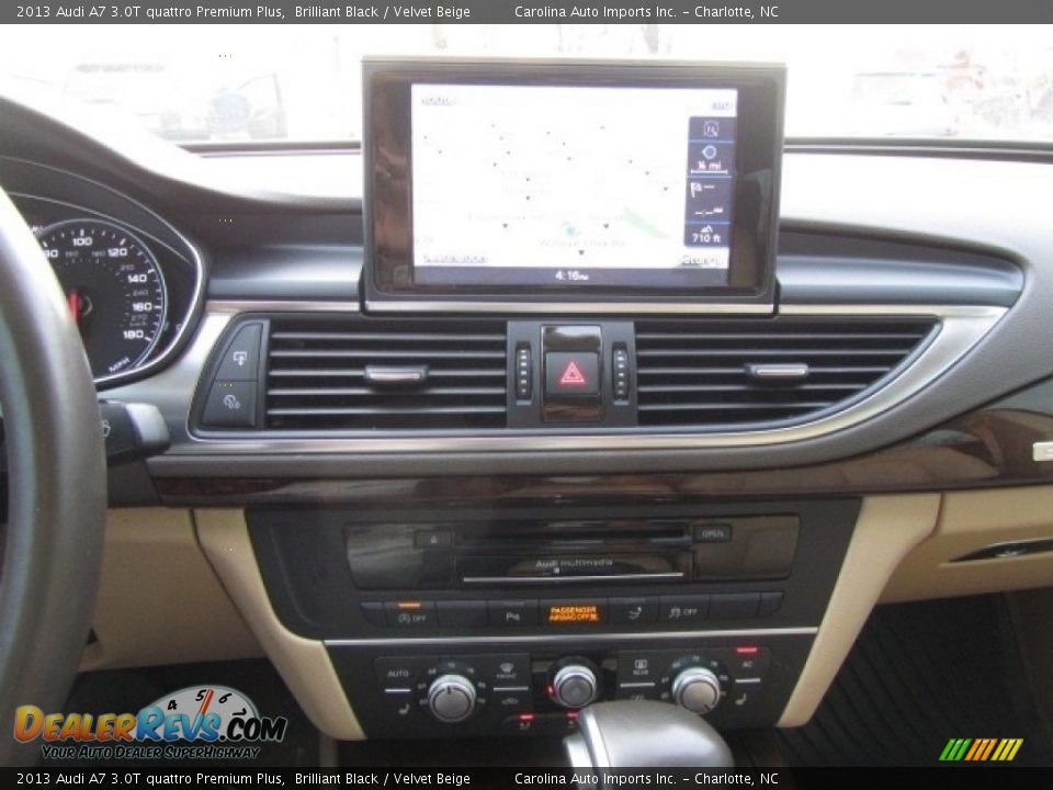 2013 Audi A7 3.0T quattro Premium Plus Brilliant Black / Velvet Beige Photo #12