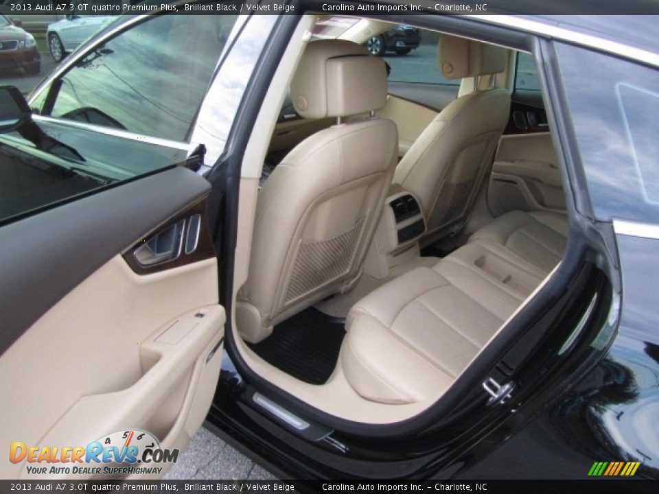 2013 Audi A7 3.0T quattro Premium Plus Brilliant Black / Velvet Beige Photo #17