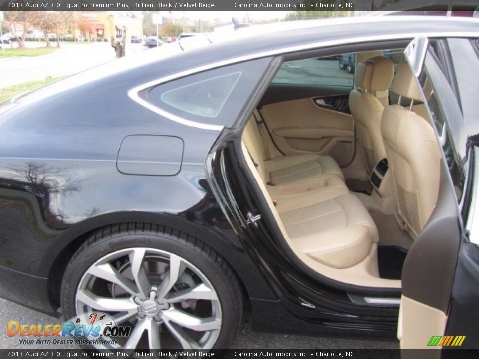 2013 Audi A7 3.0T quattro Premium Plus Brilliant Black / Velvet Beige Photo #23