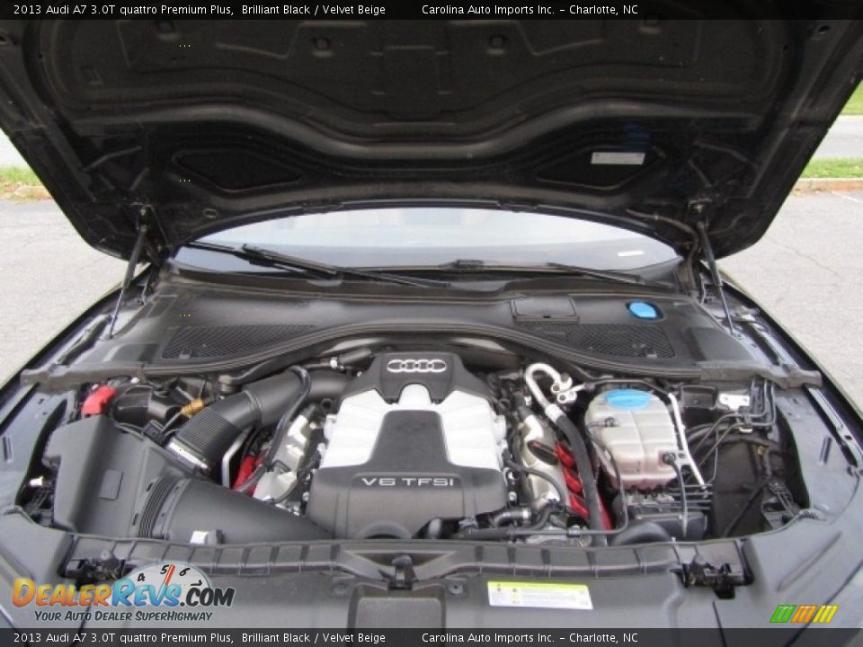 2013 Audi A7 3.0T quattro Premium Plus Brilliant Black / Velvet Beige Photo #24