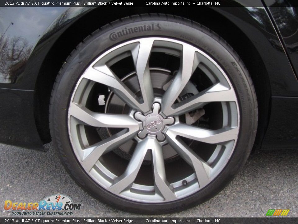 2013 Audi A7 3.0T quattro Premium Plus Brilliant Black / Velvet Beige Photo #25