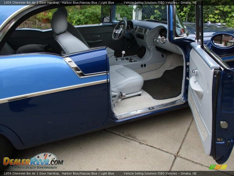 1956 Chevrolet Bel Air 2 Door Hardtop Harbor Blue/Nassau Blue / Light Blue Photo #9
