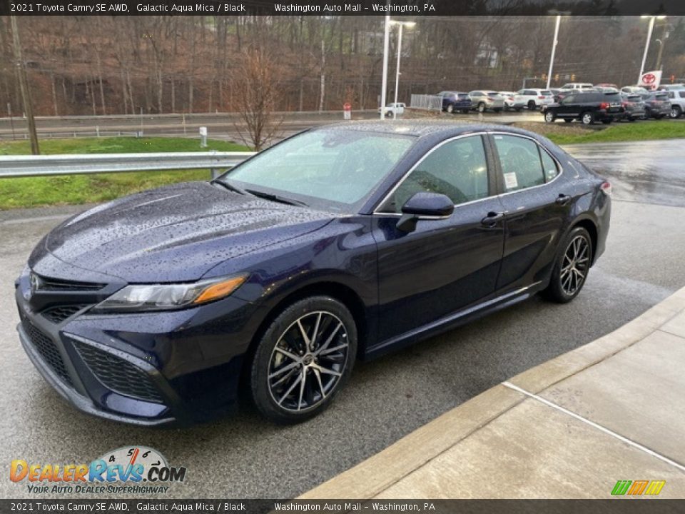 2021 Toyota Camry SE AWD Galactic Aqua Mica / Black Photo #12