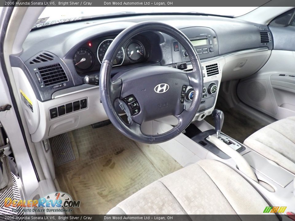 2006 Hyundai Sonata LX V6 Bright Silver / Gray Photo #28