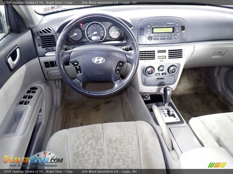 2006 Hyundai Sonata LX V6 Bright Silver / Gray Photo #32