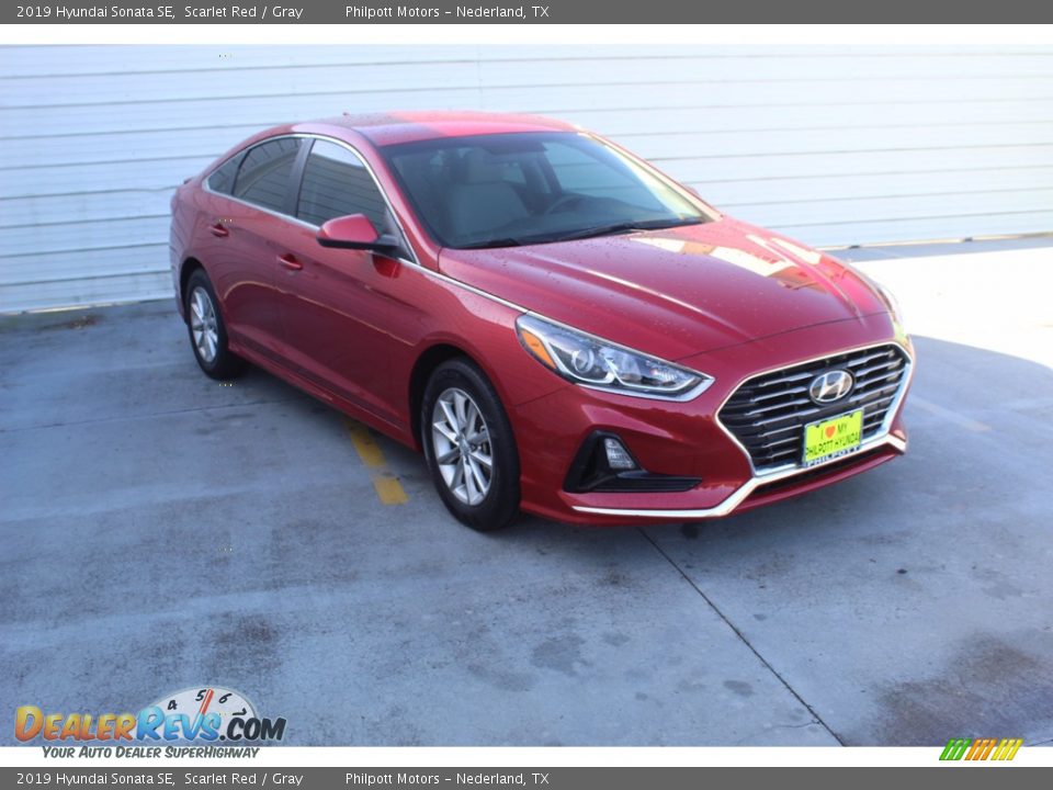 2019 Hyundai Sonata SE Scarlet Red / Gray Photo #2