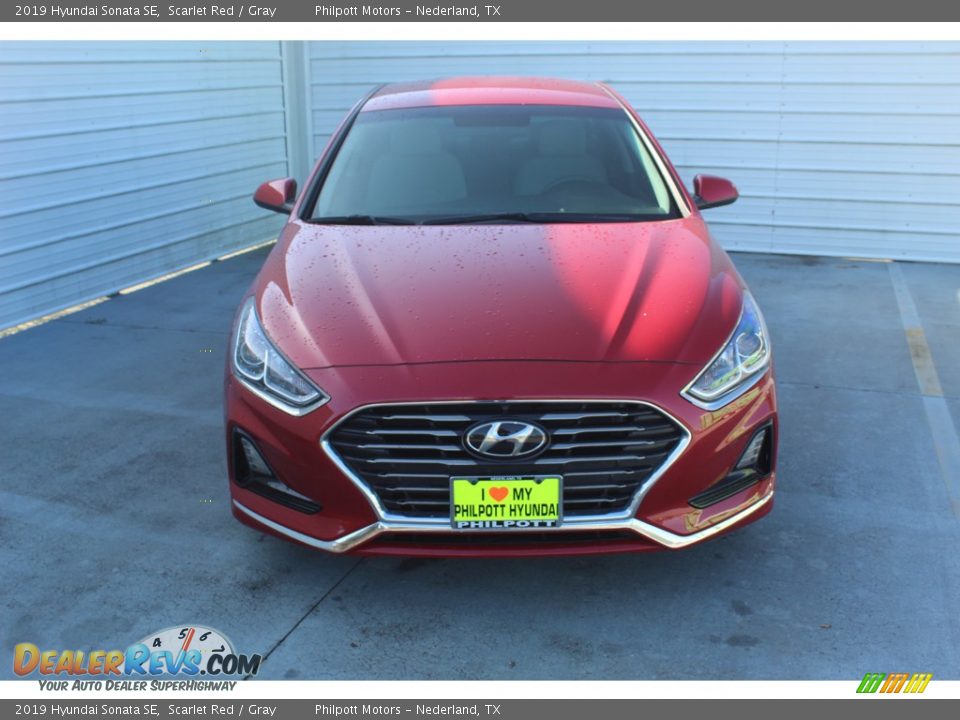 2019 Hyundai Sonata SE Scarlet Red / Gray Photo #3