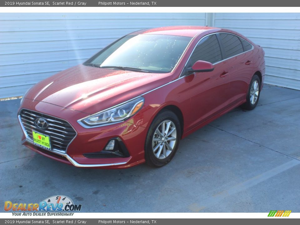 2019 Hyundai Sonata SE Scarlet Red / Gray Photo #4