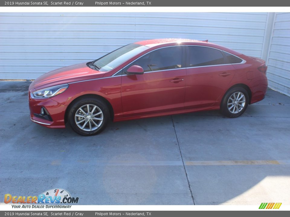 2019 Hyundai Sonata SE Scarlet Red / Gray Photo #5