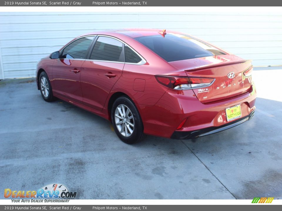 2019 Hyundai Sonata SE Scarlet Red / Gray Photo #8