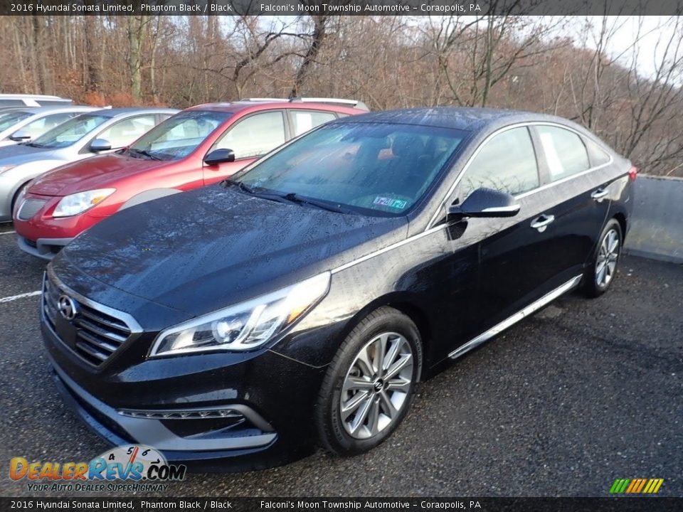 2016 Hyundai Sonata Limited Phantom Black / Black Photo #1