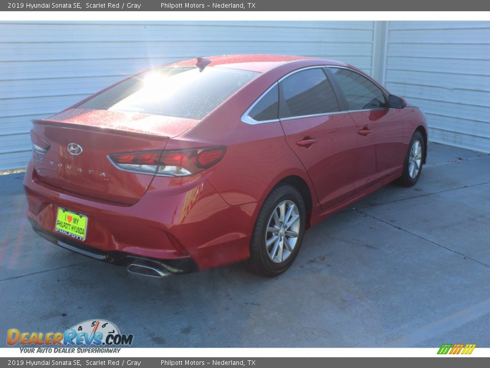 2019 Hyundai Sonata SE Scarlet Red / Gray Photo #10
