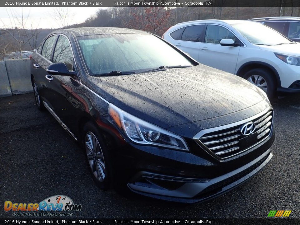 2016 Hyundai Sonata Limited Phantom Black / Black Photo #4