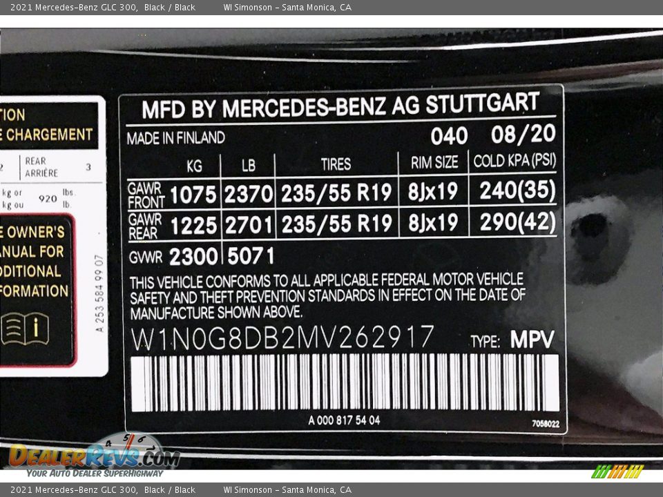 2021 Mercedes-Benz GLC 300 Black / Black Photo #11