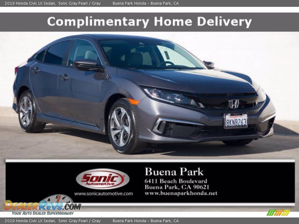 2019 Honda Civic LX Sedan Sonic Gray Pearl / Gray Photo #1