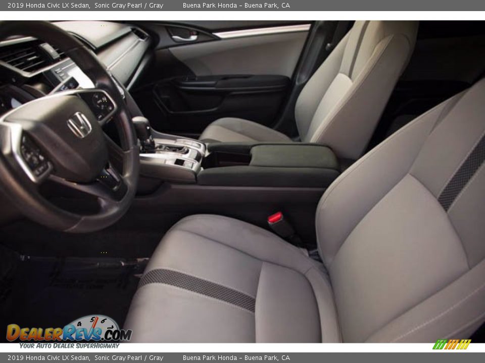 2019 Honda Civic LX Sedan Sonic Gray Pearl / Gray Photo #3