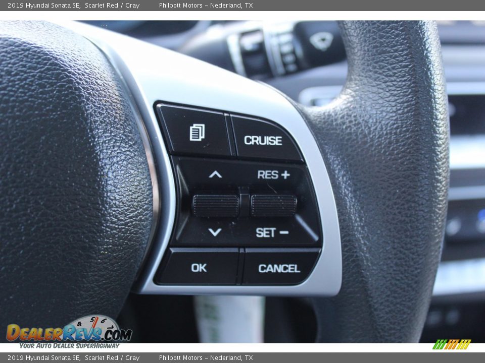 2019 Hyundai Sonata SE Scarlet Red / Gray Photo #17