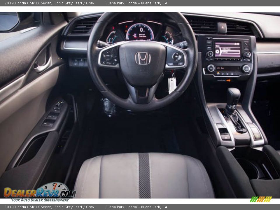 2019 Honda Civic LX Sedan Sonic Gray Pearl / Gray Photo #5