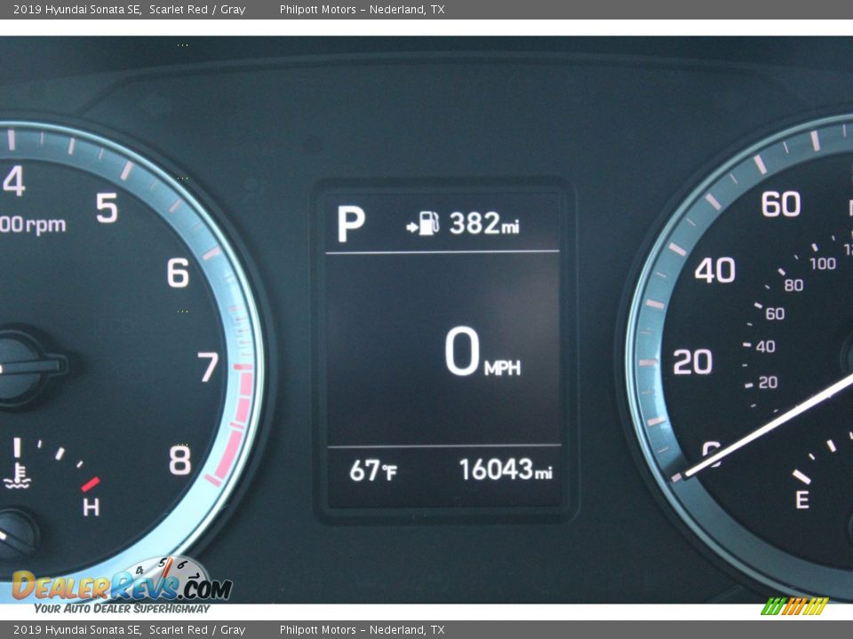 2019 Hyundai Sonata SE Scarlet Red / Gray Photo #19
