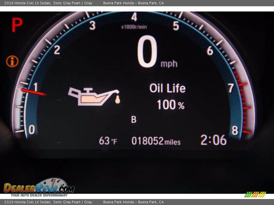 2019 Honda Civic LX Sedan Sonic Gray Pearl / Gray Photo #6
