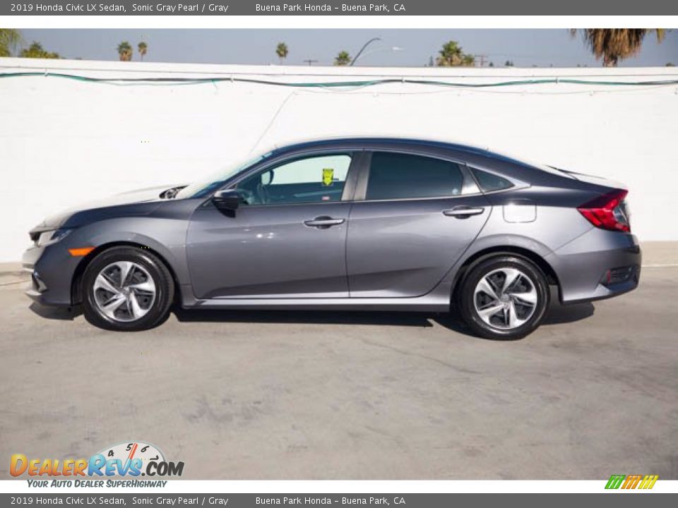 2019 Honda Civic LX Sedan Sonic Gray Pearl / Gray Photo #10