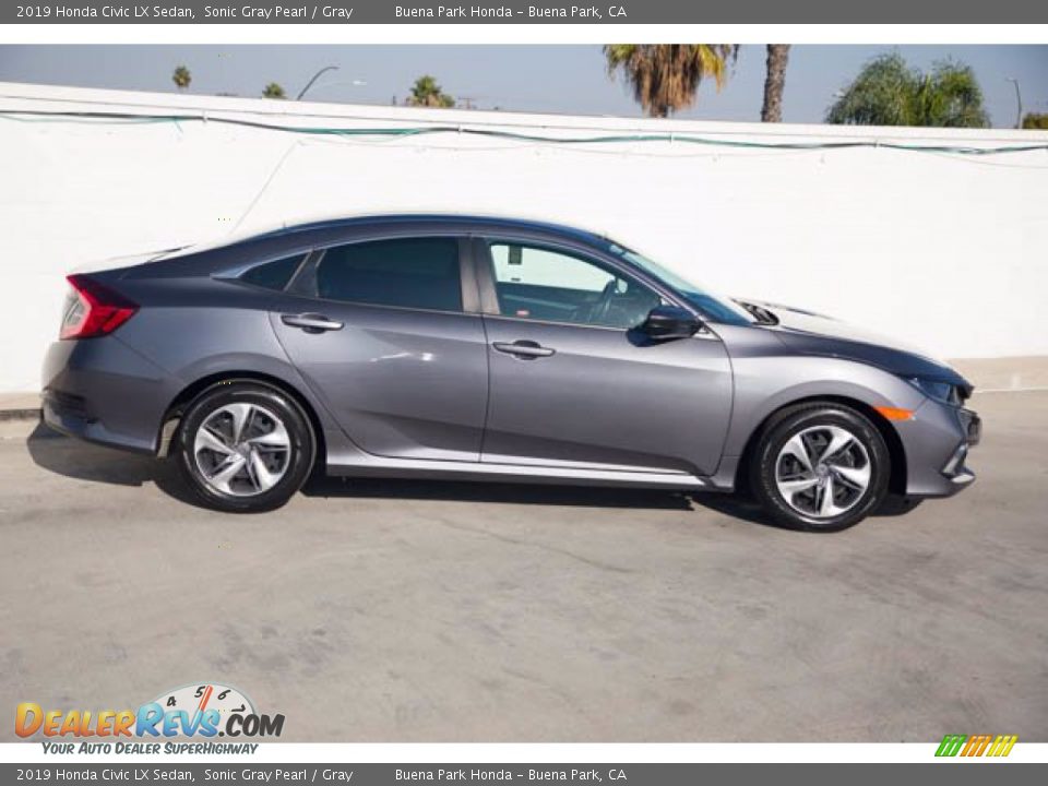 2019 Honda Civic LX Sedan Sonic Gray Pearl / Gray Photo #14