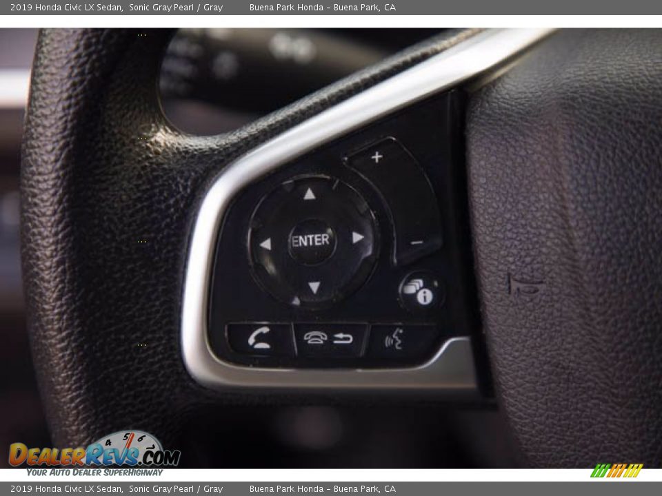 2019 Honda Civic LX Sedan Sonic Gray Pearl / Gray Photo #16