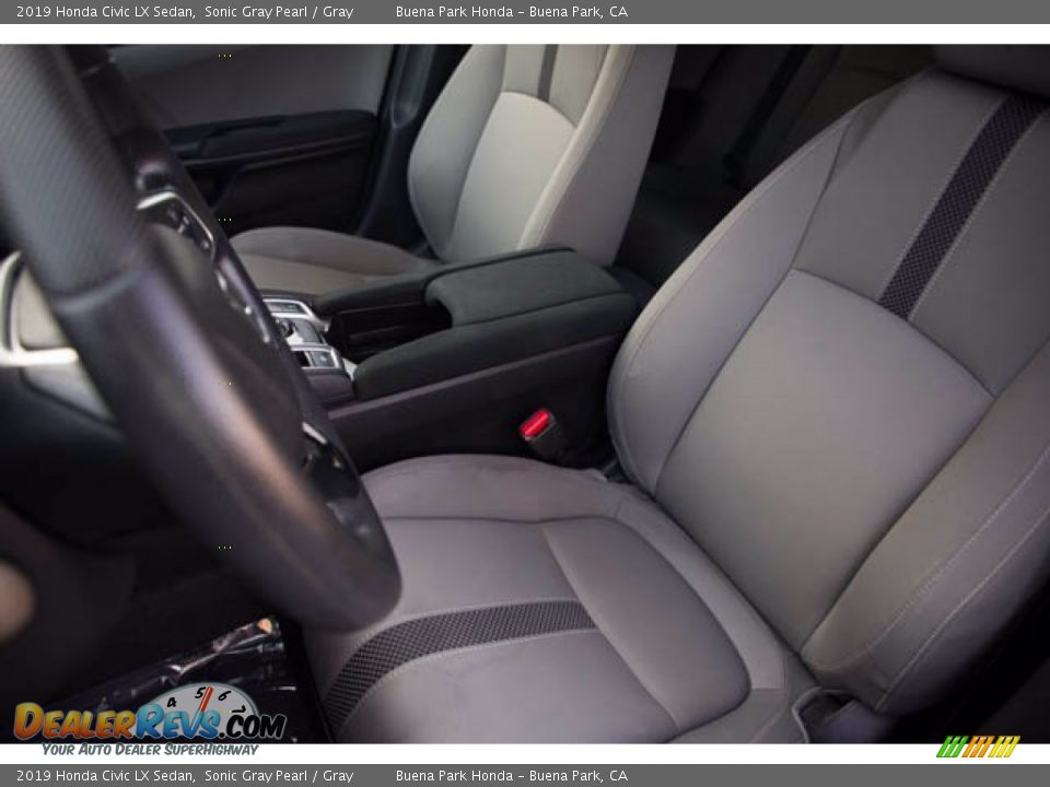 2019 Honda Civic LX Sedan Sonic Gray Pearl / Gray Photo #19