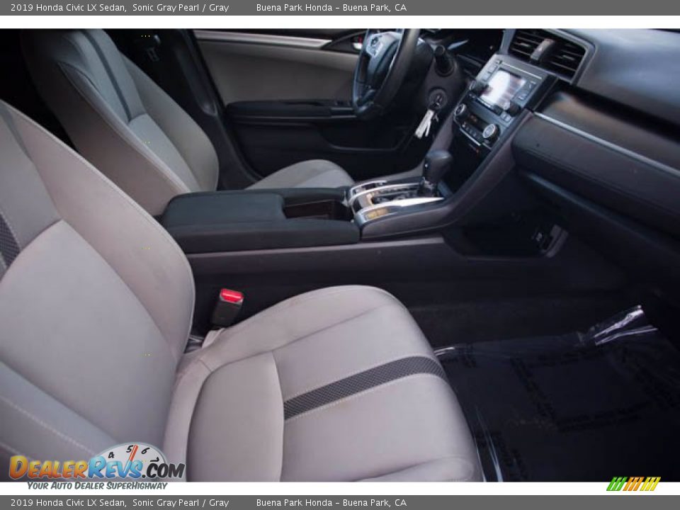 2019 Honda Civic LX Sedan Sonic Gray Pearl / Gray Photo #24