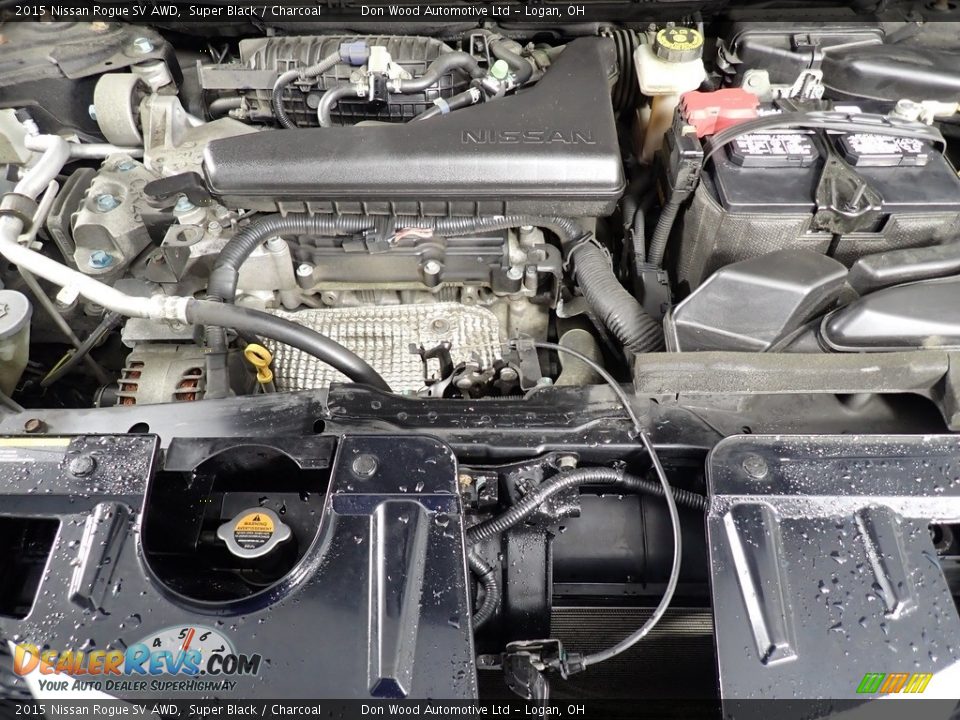 2015 Nissan Rogue SV AWD Super Black / Charcoal Photo #6