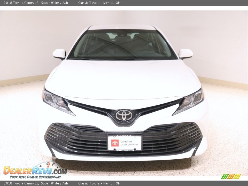 2018 Toyota Camry LE Super White / Ash Photo #2