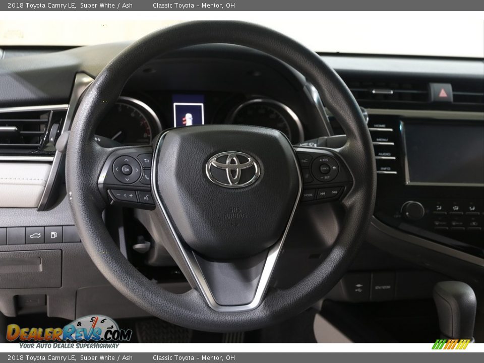 2018 Toyota Camry LE Super White / Ash Photo #6