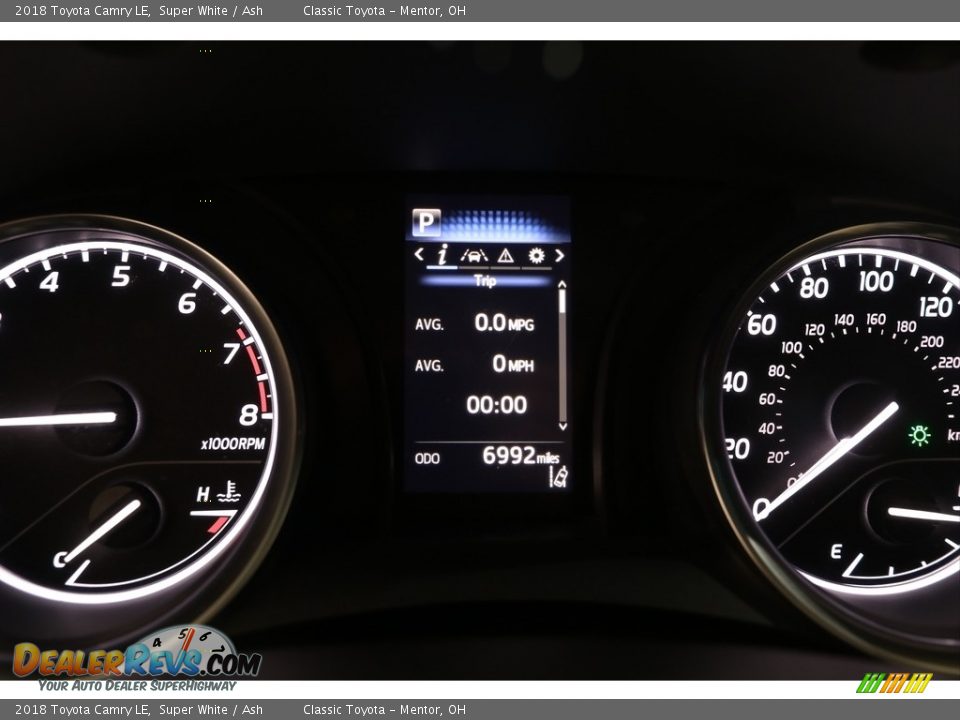2018 Toyota Camry LE Super White / Ash Photo #7