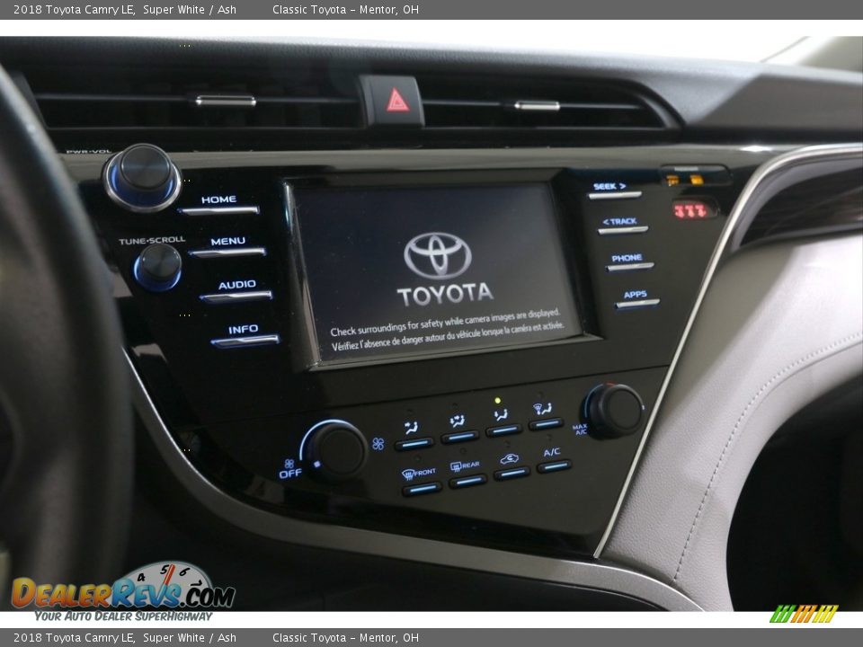 2018 Toyota Camry LE Super White / Ash Photo #8