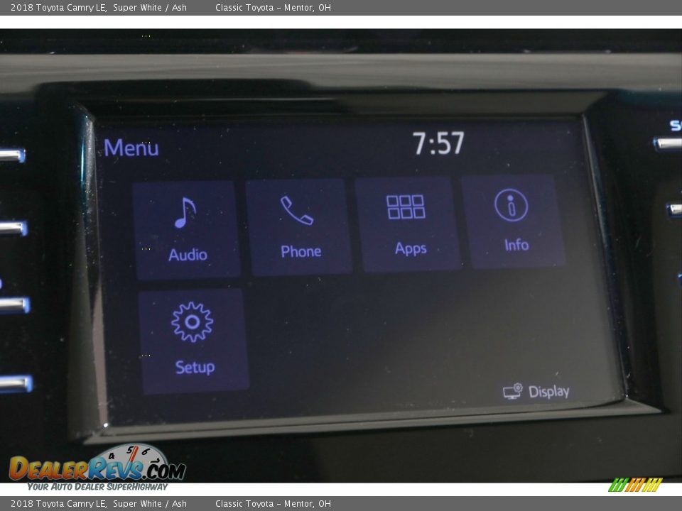 2018 Toyota Camry LE Super White / Ash Photo #10