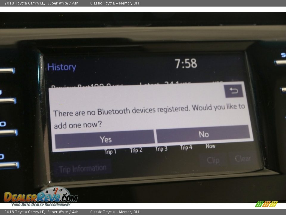 2018 Toyota Camry LE Super White / Ash Photo #13