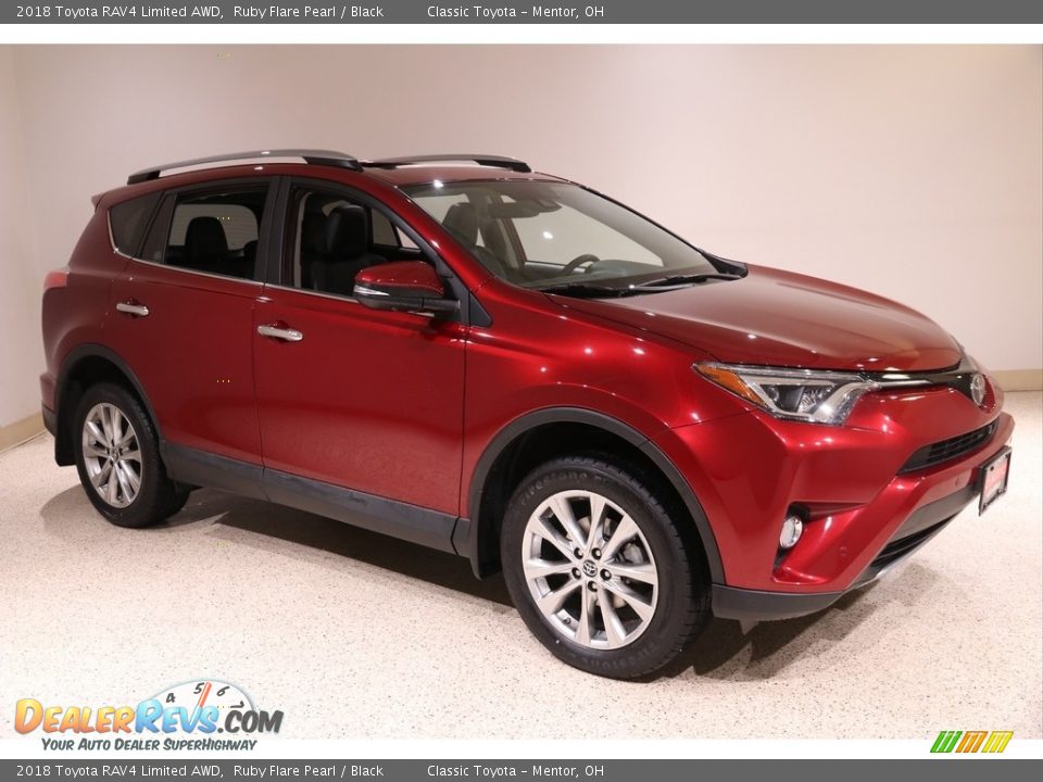 2018 Toyota RAV4 Limited AWD Ruby Flare Pearl / Black Photo #1