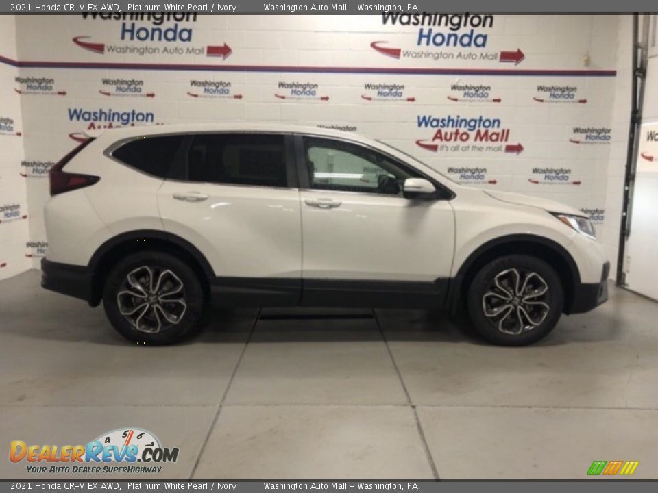 2021 Honda CR-V EX AWD Platinum White Pearl / Ivory Photo #1