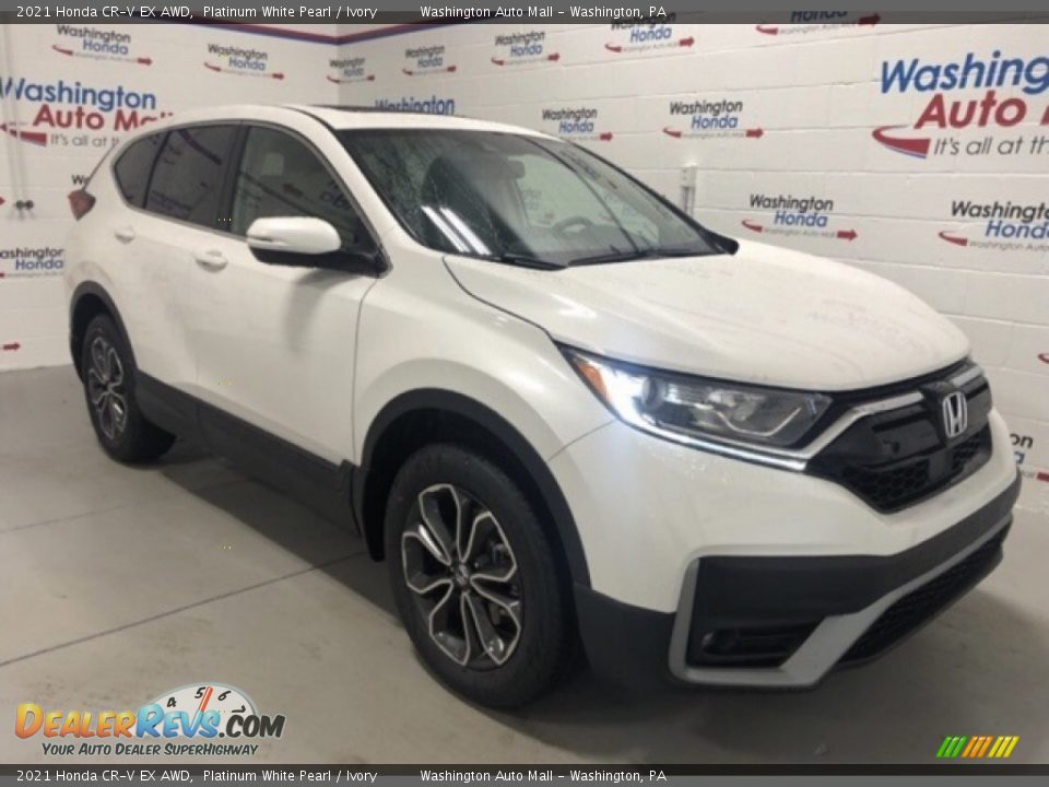 2021 Honda CR-V EX AWD Platinum White Pearl / Ivory Photo #2