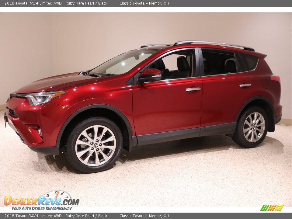 2018 Toyota RAV4 Limited AWD Ruby Flare Pearl / Black Photo #3