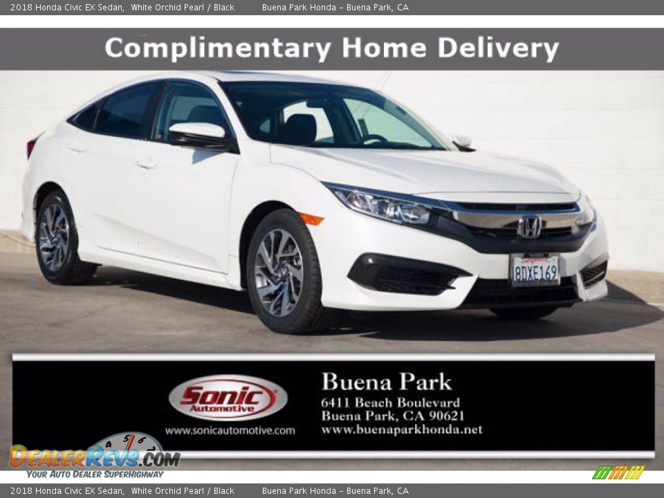 2018 Honda Civic EX Sedan White Orchid Pearl / Black Photo #1