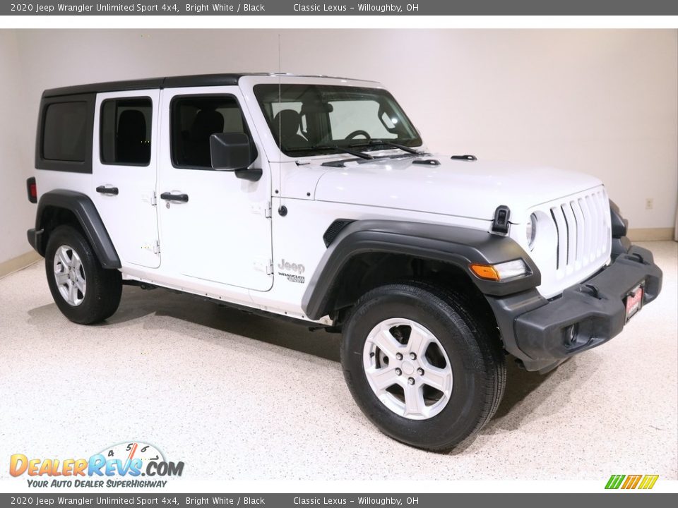 2020 Jeep Wrangler Unlimited Sport 4x4 Bright White / Black Photo #1